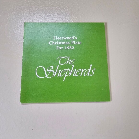 1982 CHRISTMAS PLATE "THE SHEPHERDS" Fleetwood Collection by Fritz Wigner 1/5000 - Picture 5 of 5